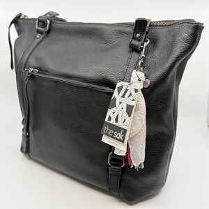 The Sak Palermo Tote Black Leather NWT with imperfections